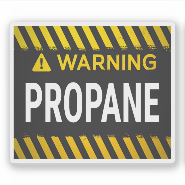 Warning Propane  Sticker (Front)