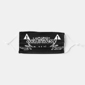 Warning Rabbits Cloth Face Mask with Filter Slot (Front, Folded)