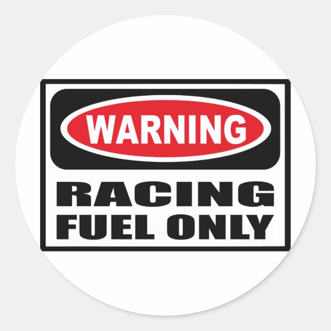 Warning RACING FUEL ONLY Sticker (Front)