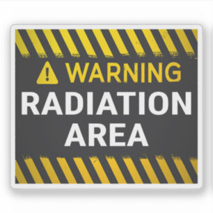 Warning Radiation Area Sticker