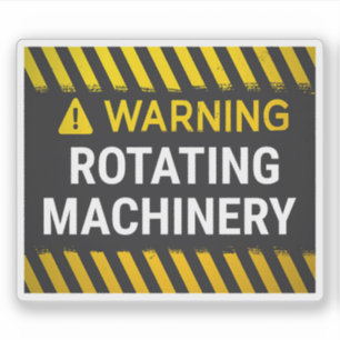 Warning Rotating Machinery Sticker