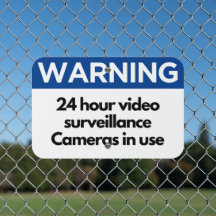 Warning Security Cameras In Use Business Office