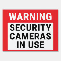 Warning Security Cameras in Use