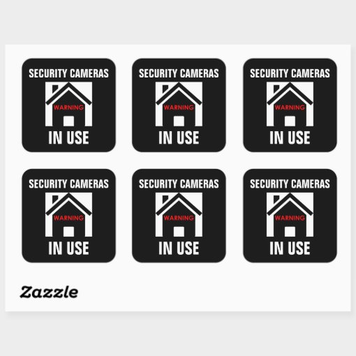 WARNING SECURITY CAMERAS IN USE STICKER Zazzle