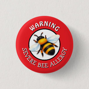Warning Severe BEE Allergy Alert Button