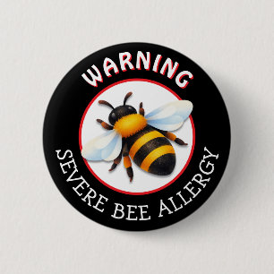 Warning Severe BEE Allergy Alert Button