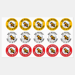 Warning Severe BEE Allergy Alert Button Labels