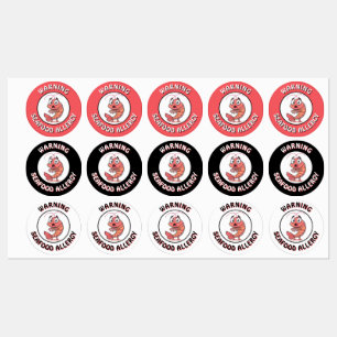 Warning Severe Seafood Allergy Alert Button Labels