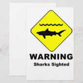 Warning Sharks Sighted Symbol (Front/Back)
