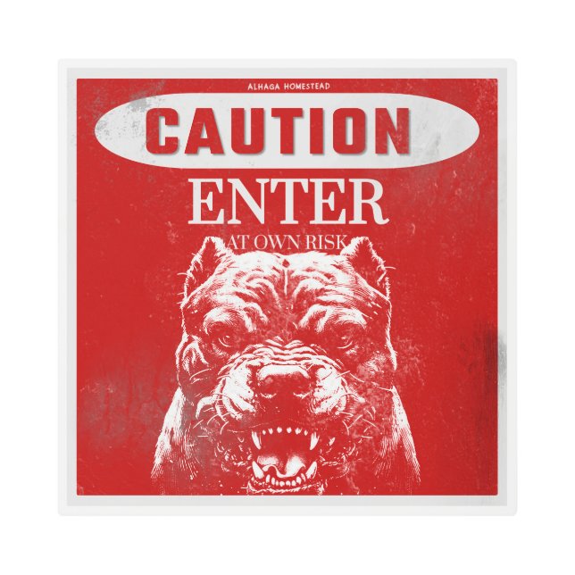 warning sign dog (Front)