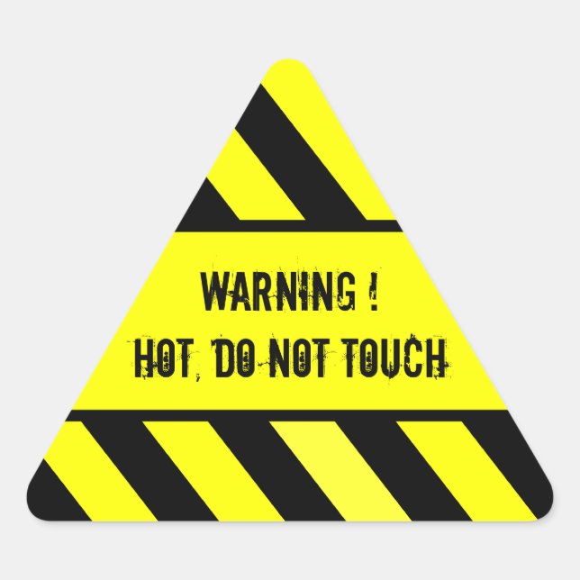 warning sign, HOT Triangle Sticker (Front)