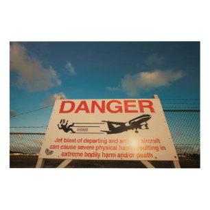 Warning sign near St. Maarten Airport,