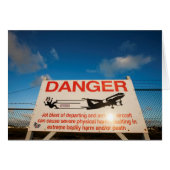 Warning sign near St. Maarten Airport, (Front Horizontal)