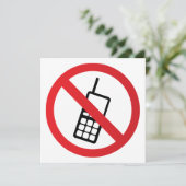 Warning sign no calls (Standing Front)