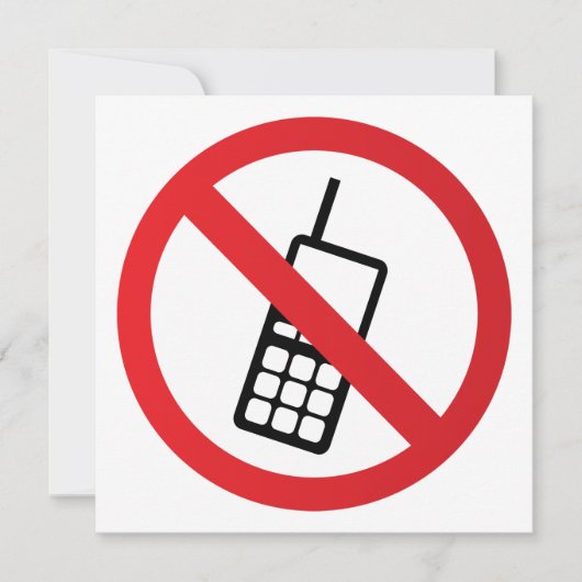 Warning sign no calls (Front)