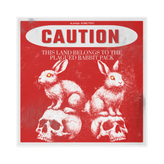 warning sign rabbit