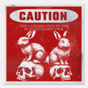 warning sign rabbit