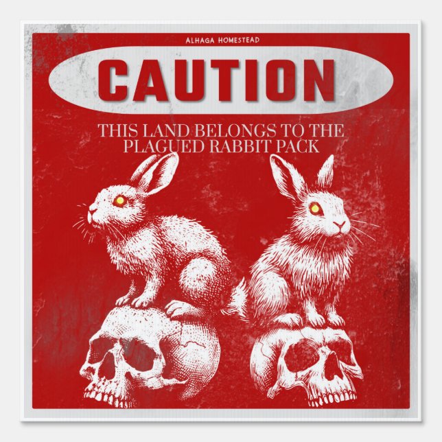 warning sign rabbit (Front)