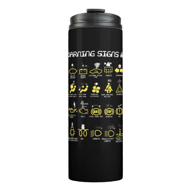 Warning signs 101 thermal tumbler (Front)
