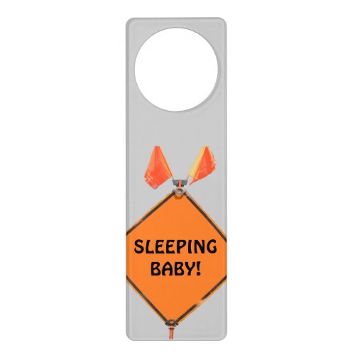Warning Sleeping Baby Door Hanger