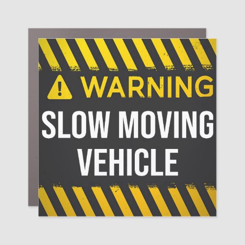 Warning Slow Moving Vehicle Car Magnet
