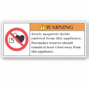 Warning Static Magnetic Fields Label