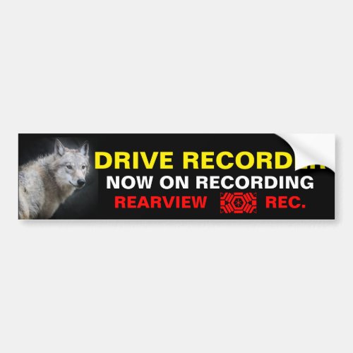 Warning StickerWolf Bumper Sticker