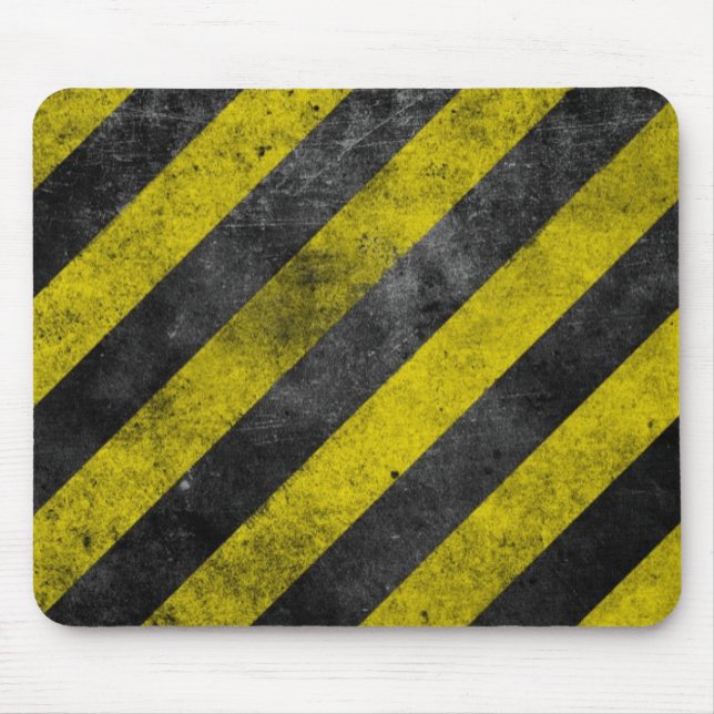 Warning Stripes Mouse Pad (Front)