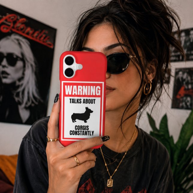 'Warning: Talks About Corgis Constantly' Dog Lover Iphone Case (Creator Uploaded)
