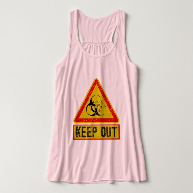 Warning  tank top (Design Front)