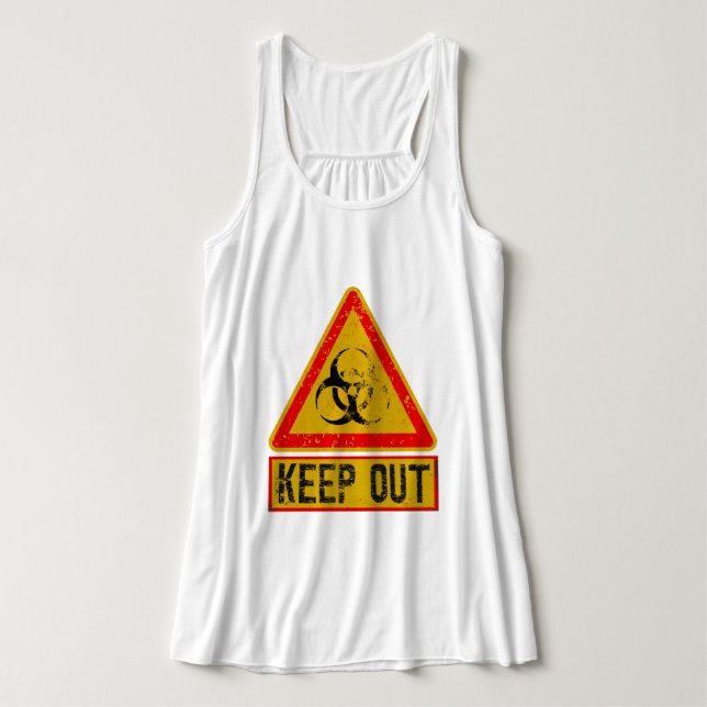 Warning  tank top (Design Front)