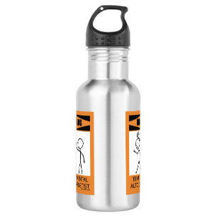 Warning! Temperamental Alto Clarinet Player! Stainless Steel Water Bottle