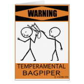 Warning Temperamental Bagpiper (Front)
