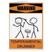 Warning Temperamental Drummer (Front)
