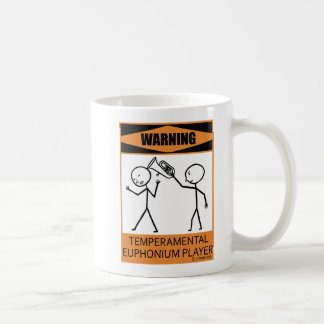 Warning Temperamental Euphonium Player Coffee Mug