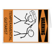Warning Temperamental Guitarist (Front Horizontal)