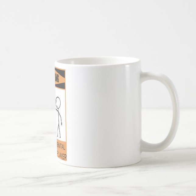 Warning Temperamental Handbell Player Coffee Mug (Right)