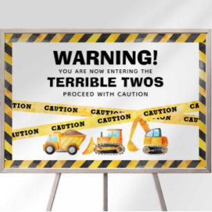 Warning Terrible Twos Ahead Welcome Sign