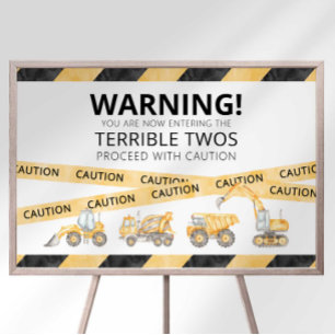 Warning Terrible Twos Ahead Welcome Sign