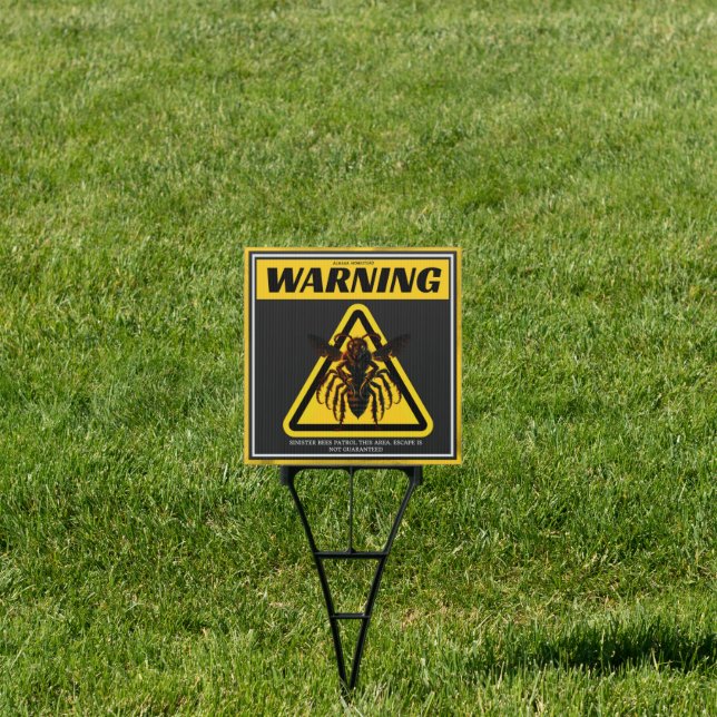 Warning text for bees sign (Insitu)
