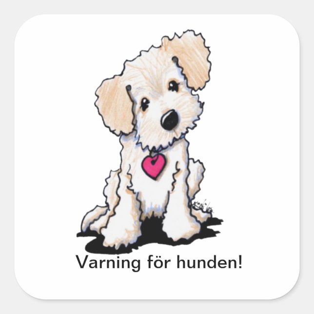 Warning the dog sticker (Front)