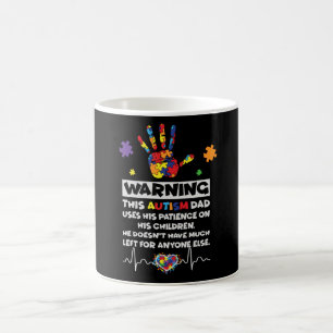 Warning This Autism Dad Autism Awareness Day Gift Coffee Mug