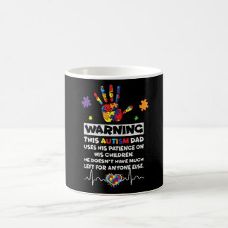 Warning This Autism Dad Autism Awareness Day Gift Coffee Mug