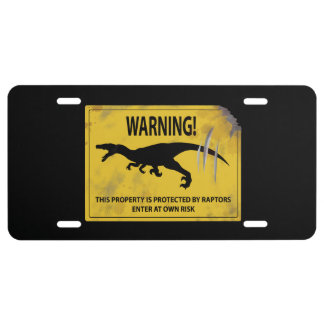 Warning! This Property is Protected by Raptors License Plate