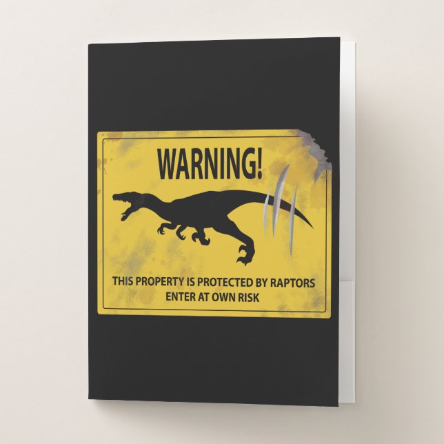 Warning! This Property is Protected by Raptors Pocket Folder (Front)