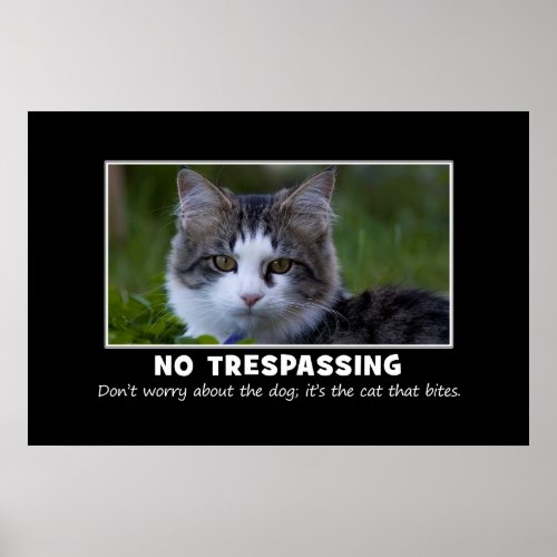 Warning to All Trespassers and Solicitors XL Poster