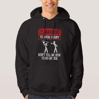 Warning To Avoid Injury Sarcasm Witty Introvert Hoodie
