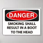 Warning To Smokers Poster at Zazzle