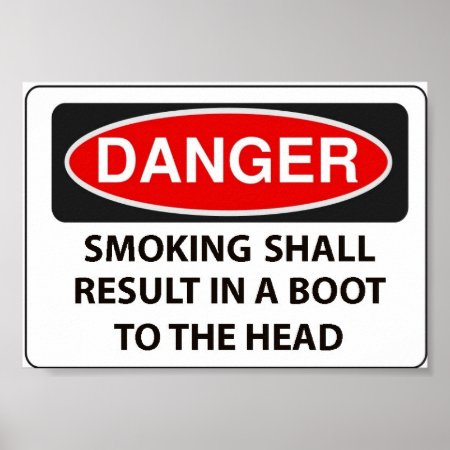 Warning To Smokers Poster