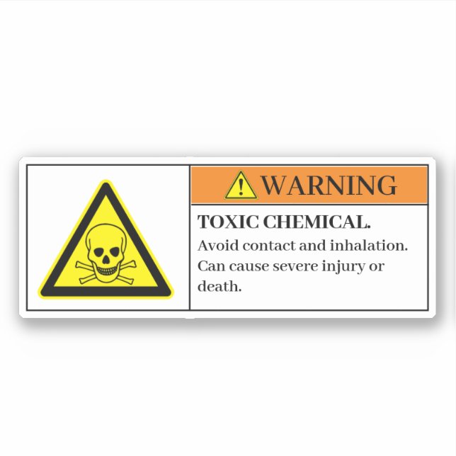 Warning Toxic Chemical Label (Front)
